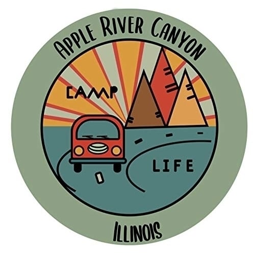 Apple River Canyon Illinois Souvenir Decorative Stickers (Choose theme and size) Image 1