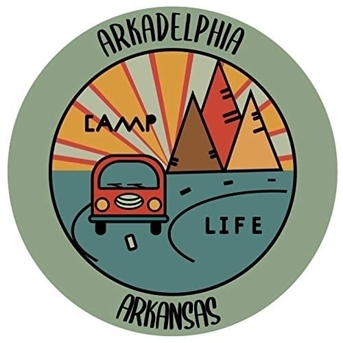 Arkadelphia Arkansas Souvenir Decorative Stickers (Choose theme and size) Image 1