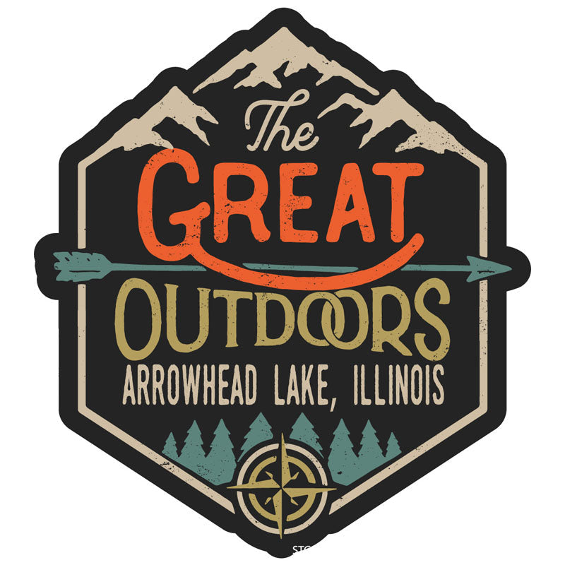 Arrowhead Lake Illinois Souvenir Decorative Stickers (Choose theme and size) Image 1