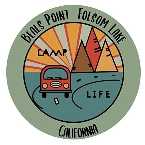 Beals Point Folsom Lake California Souvenir Decorative Stickers (Choose theme and size) Image 1