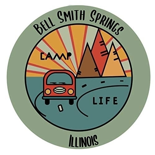 Bell Smith Springs Illinois Souvenir Decorative Stickers (Choose theme and size) Image 1