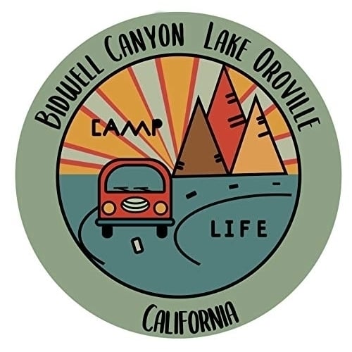 Bidwell Canyon Lake Oroville California Souvenir Decorative Stickers (Choose theme and size) Image 1