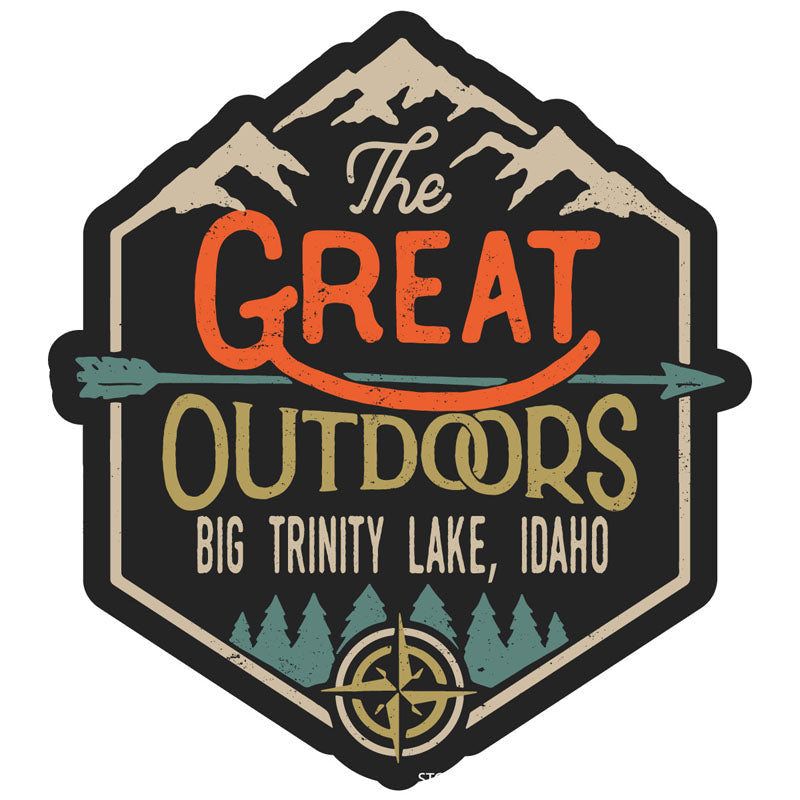 Big Trinity Lake Idaho Souvenir Decorative Stickers (Choose theme and size) Image 1