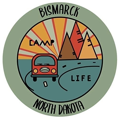 Bismarck North Dakota Souvenir Decorative Stickers (Choose theme and size) Image 1