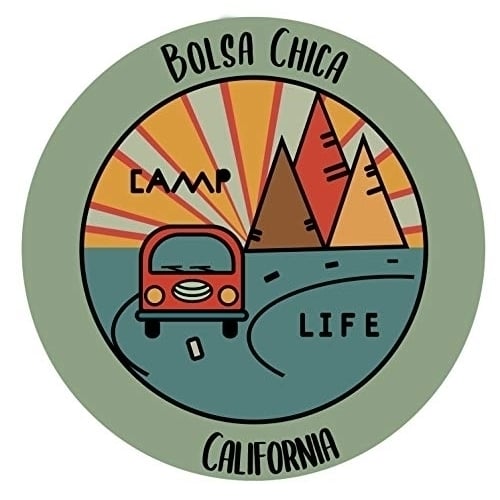 Bolsa Chica California Souvenir Decorative Stickers (Choose theme and size) Image 1