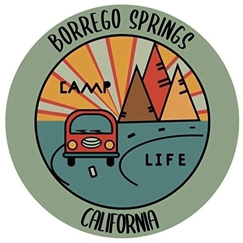 Borrego Springs California Souvenir Decorative Stickers (Choose theme and size) Image 2