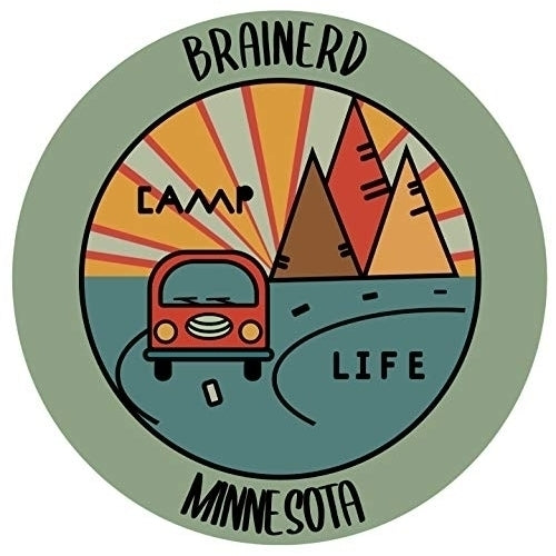 Brainerd Minnesota Souvenir Decorative Stickers (Choose theme and size) Image 1