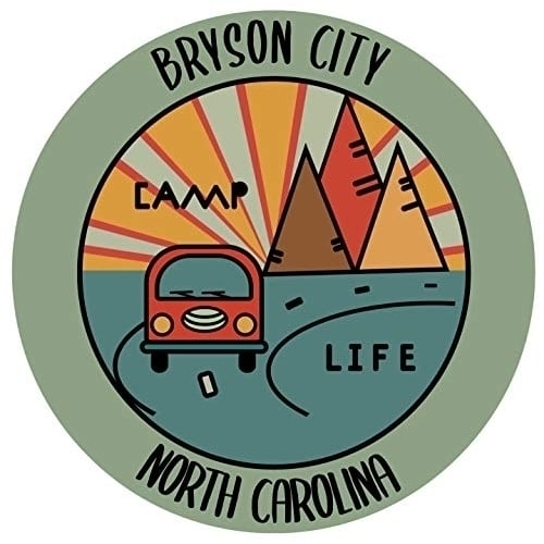 Bryson City North Carolina Souvenir Decorative Stickers (Choose theme and size) Image 2