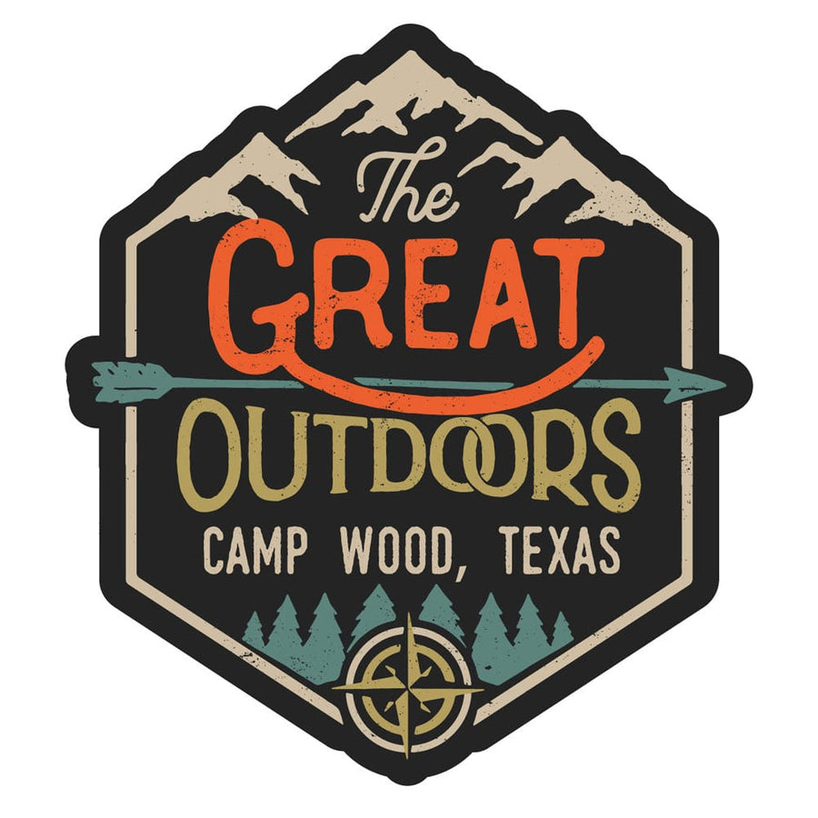 Camp Wood Texas Souvenir Decorative Stickers (Choose theme and size) Image 1