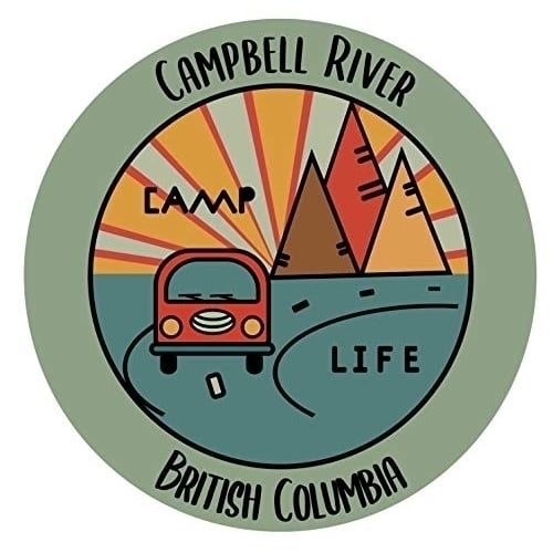 Campbell River British Columbia Souvenir Decorative Stickers (Choose theme and size) Image 2