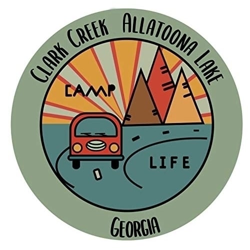 Clark Creek Allatoona Lake Georgia Souvenir Decorative Stickers (Choose theme and size) Image 1