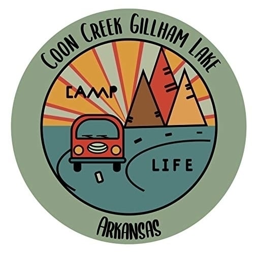 Coon Creek Gillham Lake Arkansas Souvenir Decorative Stickers (Choose theme and size) Image 1