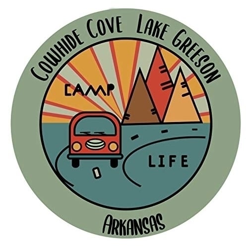 Cowhide Cove Lake Greeson Arkansas Souvenir Decorative Stickers (Choose theme and size) Image 1