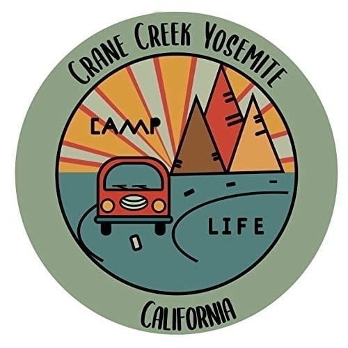 Crane Creek Yosemite California Souvenir Decorative Stickers (Choose theme and size) Image 1