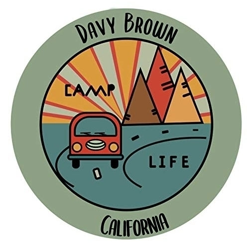 Davy Brown California Souvenir Decorative Stickers (Choose theme and size) Image 1