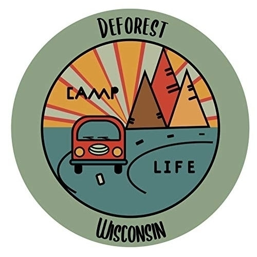 Deforest Wisconsin Souvenir Decorative Stickers (Choose theme and size) Image 1