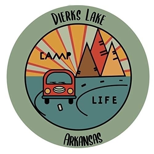 Dierks Lake Arkansas Souvenir Decorative Stickers (Choose theme and size) Image 1