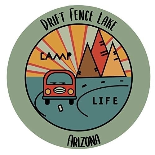 Drift Fence Lake Arizona Souvenir Decorative Stickers (Choose theme and size) Image 1