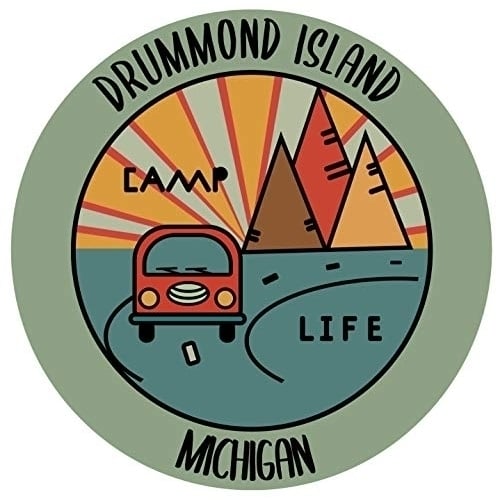 Drummond Island Michigan Souvenir Decorative Stickers (Choose theme and size) Image 2