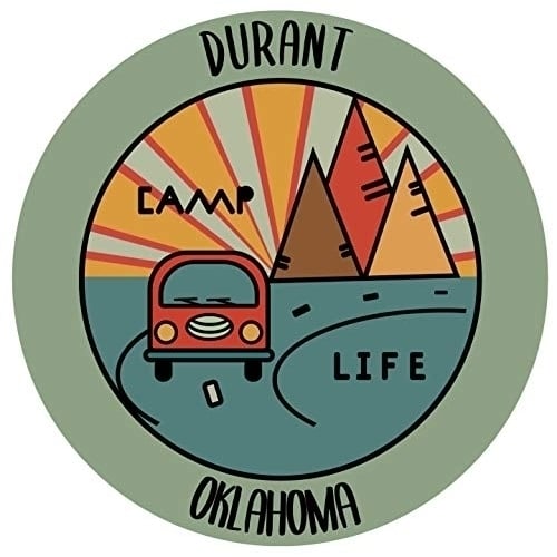 Durant Oklahoma Souvenir Decorative Stickers (Choose theme and size) Image 1