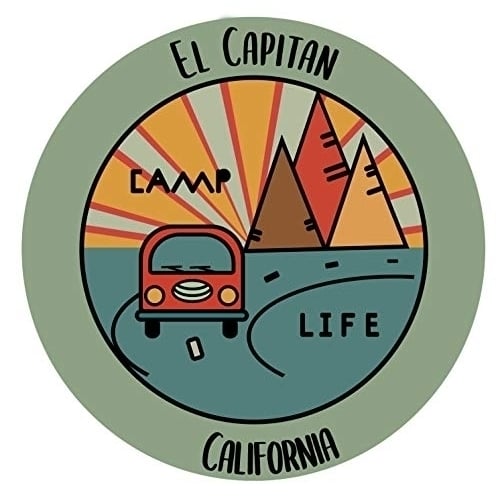 El Capitan California Souvenir Decorative Stickers (Choose theme and size) Image 1