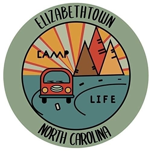 Elizabethtown North Carolina Souvenir Decorative Stickers (Choose theme and size) Image 1