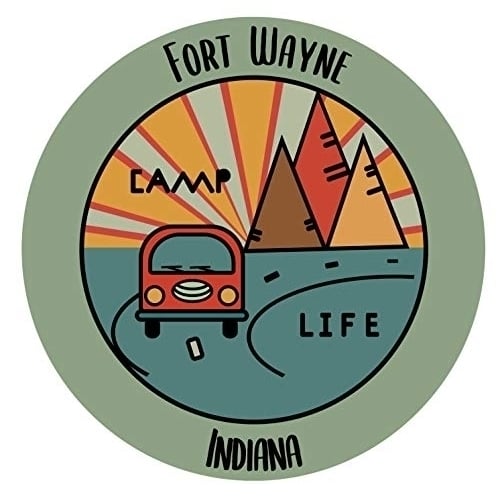 Fort Wayne Indiana Souvenir Decorative Stickers (Choose theme and size) Image 2