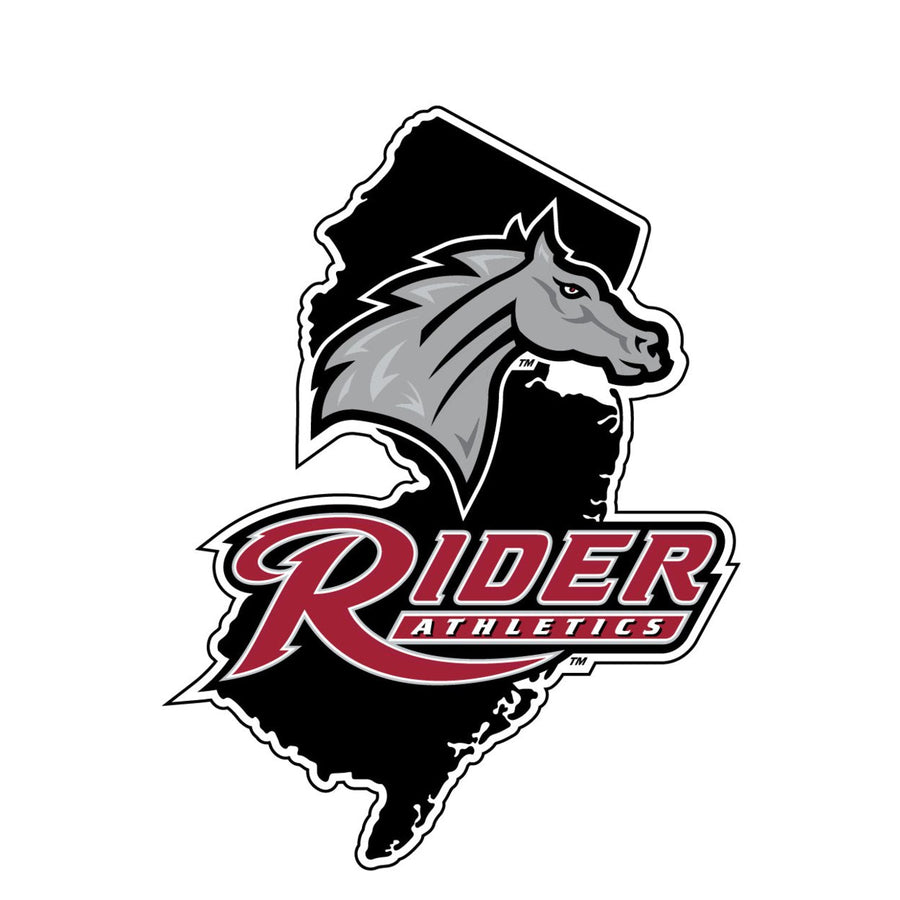 Rider University Broncs 4-Inch State Shape NCAA Vinyl Decal Sticker for Fans, Students, and Alumni Image 1