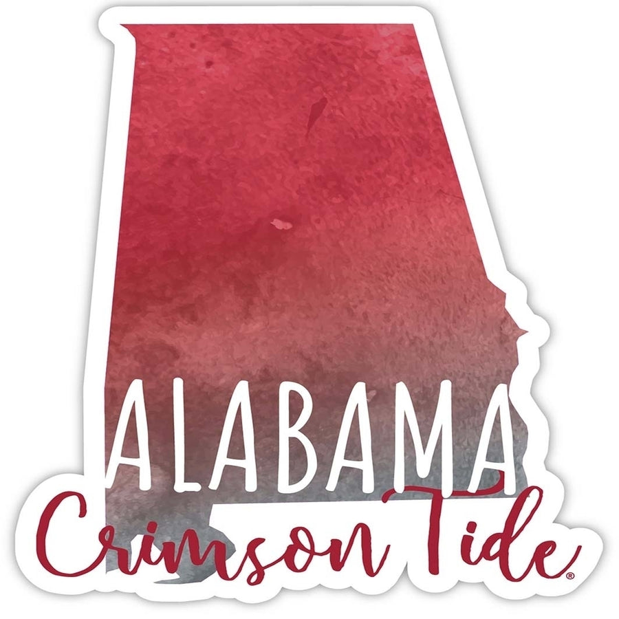 Alabama Crimson Tide 2-Inch Watercolor NCAA Vinyl Decal Sticker for Fans, Students, and Alumni Image 1