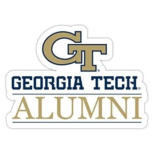 Georgia Tech Yellow Jackets 4-Inch Alumni 4-Pack NCAA Vinyl Sticker - Durable School Spirit Decal Image 1