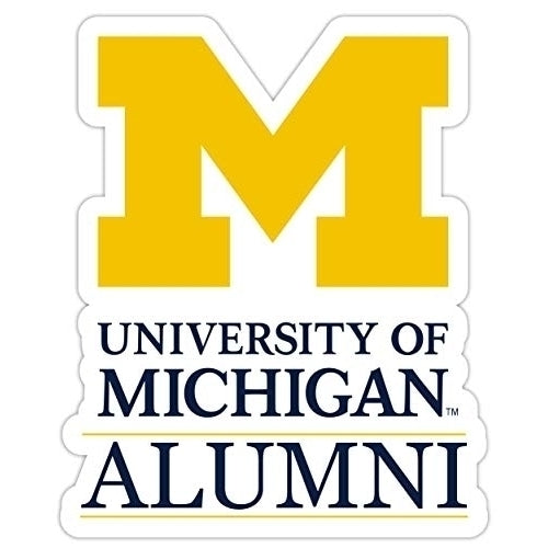 Michigan Wolverines 4-Inch Alumni 4-Pack NCAA Vinyl Sticker - Durable School Spirit Decal Image 1