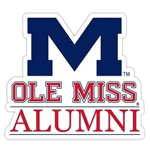 Mississippi Rebels "Ole Miss" 4-Inch Alumni 4-Pack NCAA Vinyl Sticker - Durable School Spirit Decal Image 1