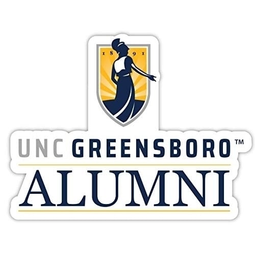 North Carolina Greensboro Spartans 4-Inch Alumni 4-Pack NCAA Vinyl Sticker - Durable School Spirit Decal Image 1