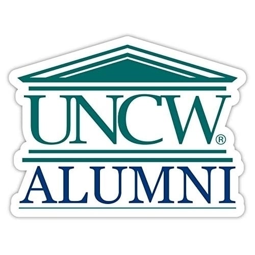 North Carolina Wilmington Seahawks 4-Inch Alumni 4-Pack NCAA Vinyl Sticker - Durable School Spirit Decal Image 1