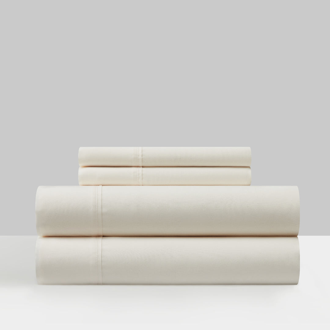 Shton 3 or 4 Piece Sheet Set Super Soft Solid Color With Piping Flange Edge Image 6