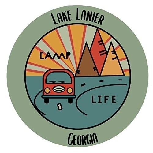 Lake Lanier Georgia Souvenir Decorative Stickers (Choose theme and size) Image 1