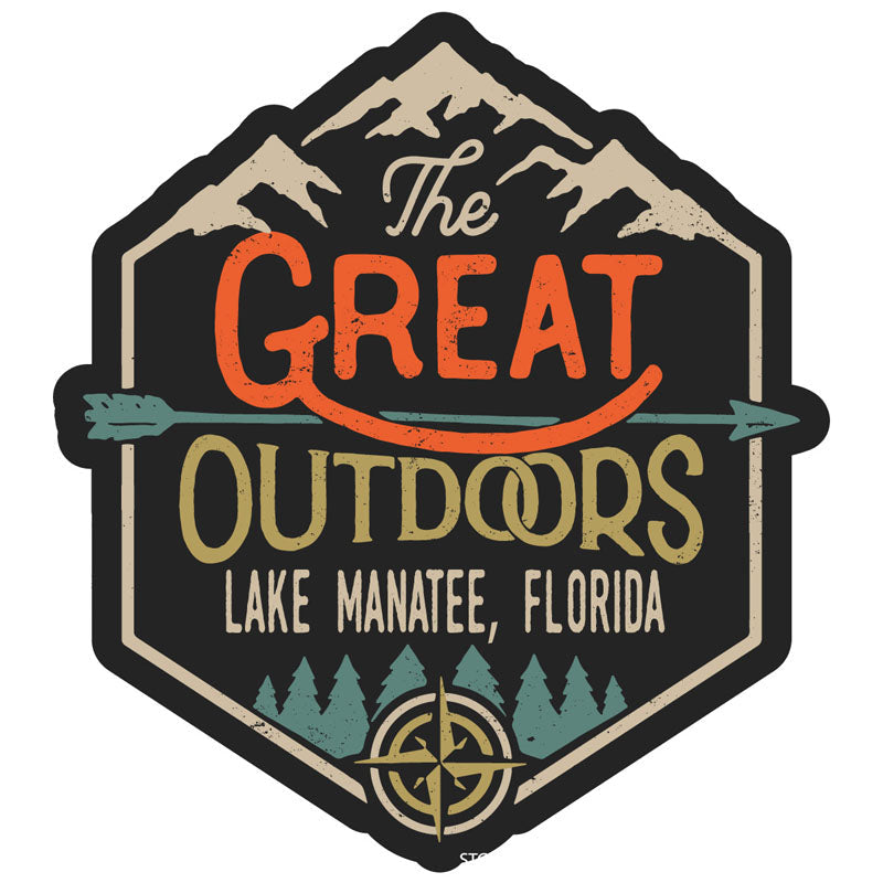 Lake Manatee Florida Souvenir Decorative Stickers (Choose theme and size) Image 1