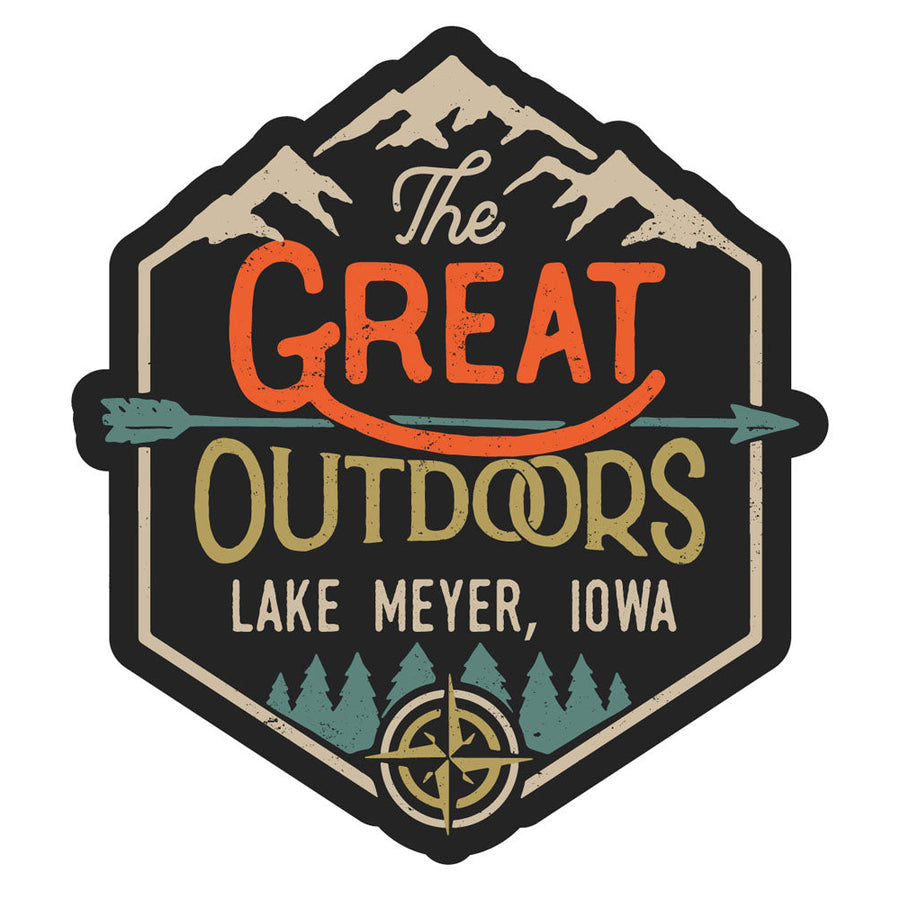 Lake Meyer Iowa Souvenir Decorative Stickers (Choose theme and size) Image 1