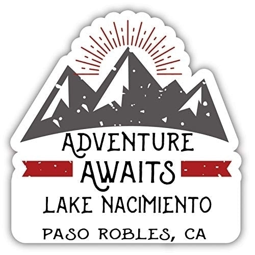 Lake Nacimiento Paso Robles California Souvenir Decorative Stickers (Choose theme and size) Image 1