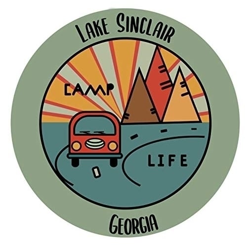 Lake Sinclair Georgia Souvenir Decorative Stickers (Choose theme and size) Image 1