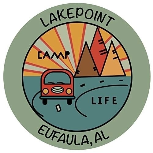 LakePoint Eufaula Alabama Souvenir Decorative Stickers (Choose theme and size) Image 1