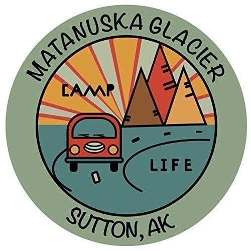 Matanuska Glacier Sutton Alaska Souvenir Decorative Stickers (Choose theme and size) Image 2