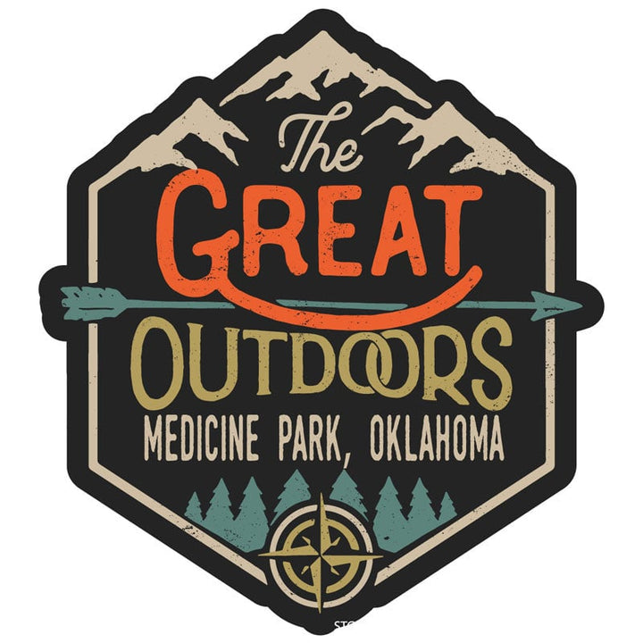 Medicine Park Oklahoma Souvenir Decorative Stickers (Choose theme and size) Image 1