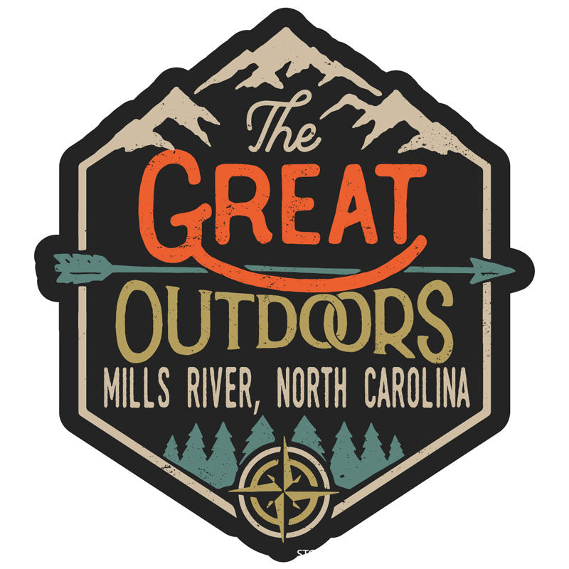 Mills River North Carolina Souvenir Decorative Stickers (Choose theme and size) Image 1