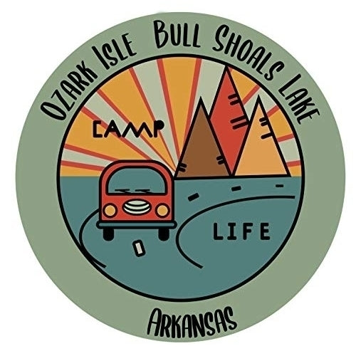 Ozark Isle Bull Shoals Lake Arkansas Souvenir Decorative Stickers (Choose theme and size) Image 1