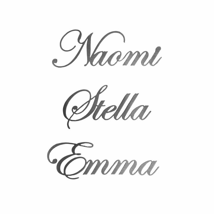 3" Fancy Script Words - Custom Family Metal Name Sign for Home Image 4