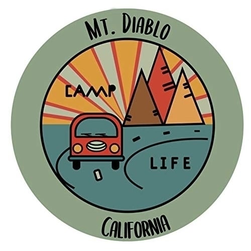 Mt. Diablo California Souvenir Decorative Stickers (Choose theme and size) Image 1