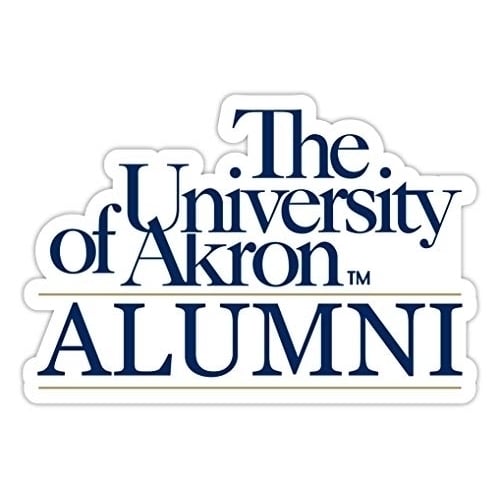 Akron Zips 4-Inch Alumni 4-Pack NCAA Vinyl Sticker - Durable School Spirit Decal Image 1