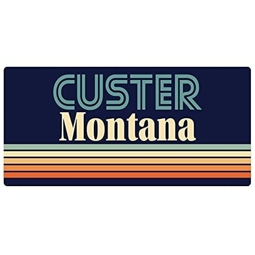 Custer Montana 5 x 2.5-Inch Fridge Magnet Retro Design Image 1