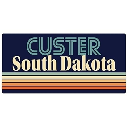 Custer South Dakota 5 x 2.5-Inch Fridge Magnet Retro Design Image 1